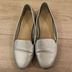 Aldo Silver Slip Ons Flats